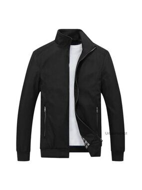 Men's Lightweight Windbreaker Zip Flight Jacket Polyester Spring Fall